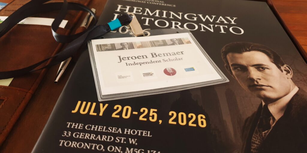 Hemingway Conferente Toronto - Jeroen Bernaer